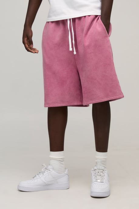 Essential Washed Oversized Drop Crotch Short - Image 1