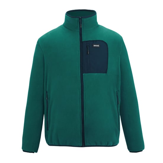 Regatta Heren Frankie Full Zip Fleecejack (Mediterraan Groen/Navy) - Image 1