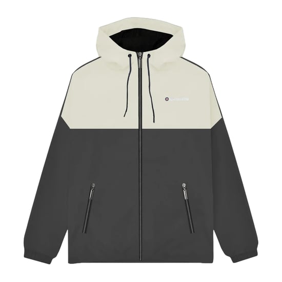 Lambretta Heren SS26 jas met contrasterend paneel (IJzer/Zilver) - Image 1