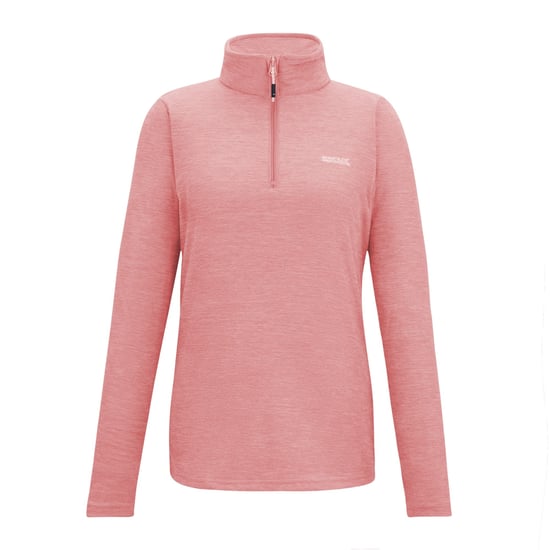Regatta Womens/Ladies Sweetheart Quarter Zip Fleece Top (Peach Pink) - Image 1