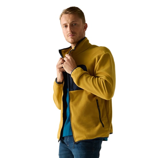 Regatta Heren Frankie Full Zip Fleecejack (Houtbruin/Navy) - Image 4