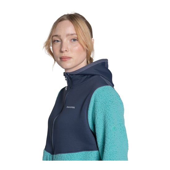 Craghoppers Dames/Dames Telesto Fleecejack met capuchon (Antraciet/Geglazuurd Aqua) - Image 3