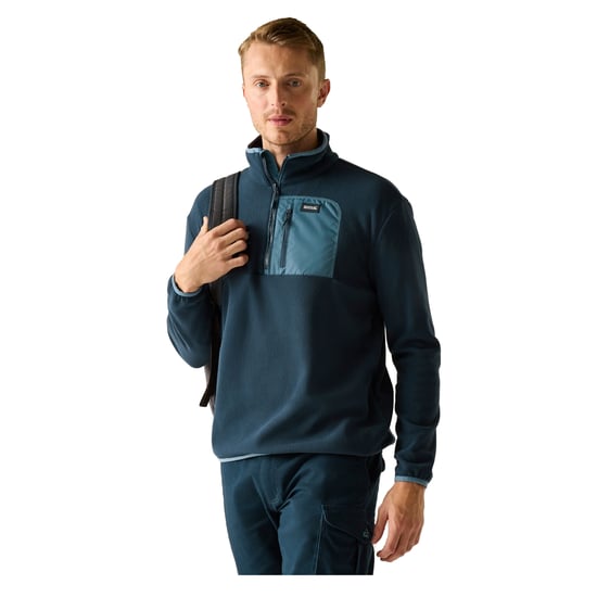 Regatta Heren Frankie Half Zip Fleece Top (Marine/China Blauw) - Image 4