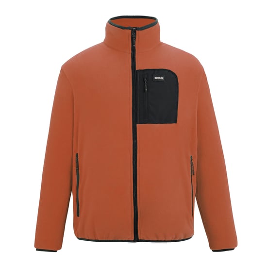 Regatta Heren Frankie Full Zip Fleecejack (Baksteen/Zwart) - Image 1