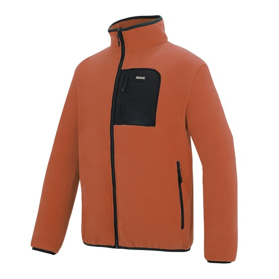 Regatta Heren Frankie Full Zip Fleecejack (Baksteen/Zwart) - Image 3