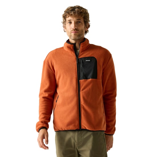Regatta Heren Frankie Full Zip Fleecejack (Baksteen/Zwart) - Image 4