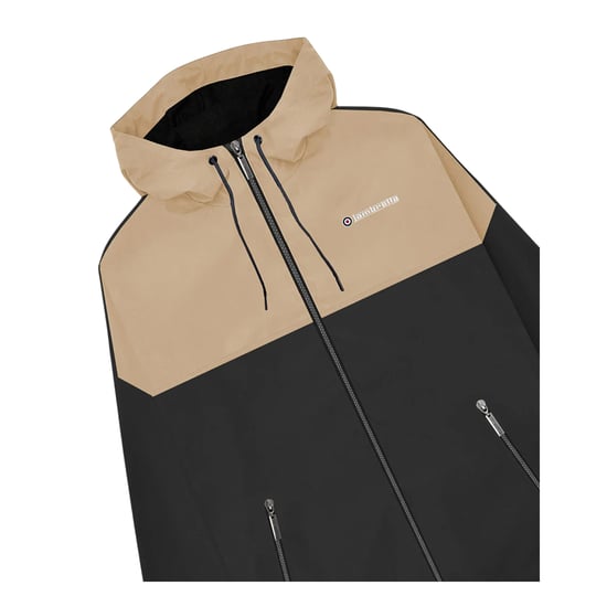 Lambretta Mens SS26 Contrast Panel Jacket (Black/Cashew) - Image 3