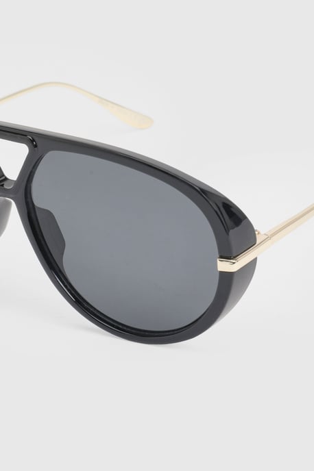 Oversized Rounded Aviator Sunglasses - Image 4