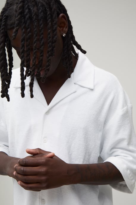Oversized Boxy Towelling Shirt - Image 3