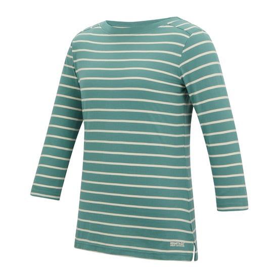 Regatta Dam/Ladies Baylette II randig T-shirt (Ivy Moss/Light Vanilla) - Image 3