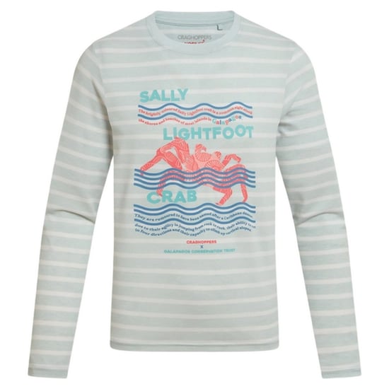 Craghoppers Kinder/Kids Krab Nosilife Strepen T-shirt met lange mouwen (Nimbus Blauw) - Image 1