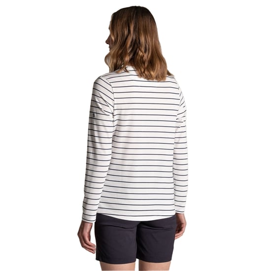 Craghoppers Dames/Dames Akona Gestreept Nosilife T-shirt met lange mouwen (Zeilwit/Blauw marine) - Image 2