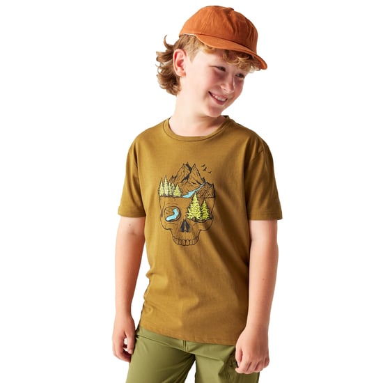 Dare 2B Kinderen Trailblazer III doodshoofd T-Shirt (Donker komijngeel) - Image 4