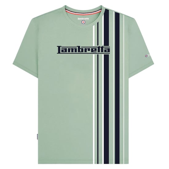 Lambretta Heren Racing Stripe T-shirt (IJsberg groen) - Image 1
