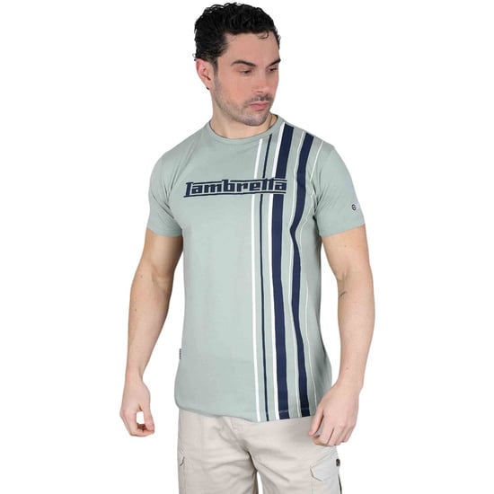 Lambretta Heren Racing Stripe T-shirt (IJsberg groen) - Image 3