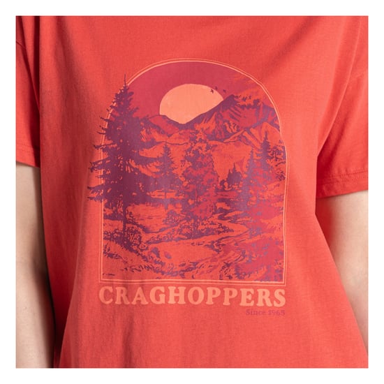 Craghoppers Dames/Dames Yago Berg T-Shirt (Compote Rood) - Image 3