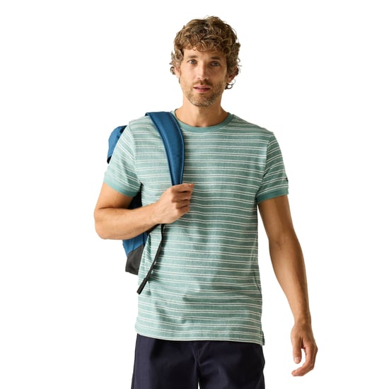 Regatta Heren Benlin Gestreept T-Shirt (Arctisch Wit) - Image 5