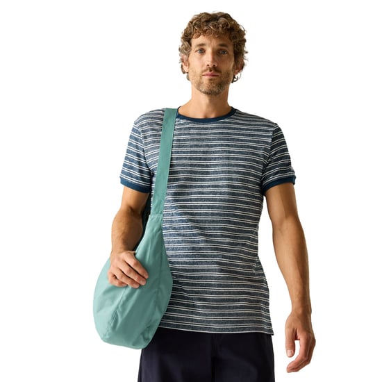 Regatta Heren Benlin Gestreept T-Shirt (Maanlicht Denim/Grijs-Wit) - Image 5