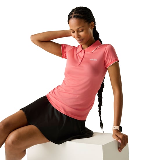 Regatta Womens/Ladies Remex II Polo Neck T-Shirt (Peach Pink Solid) - Image 4