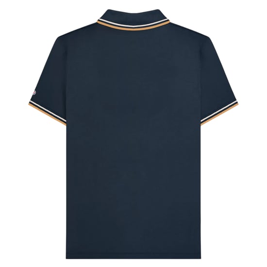 Lambretta Mens SS25 Twin Tip Polo Shirt (Navy/Wood Ash/Tobacco) - Image 2