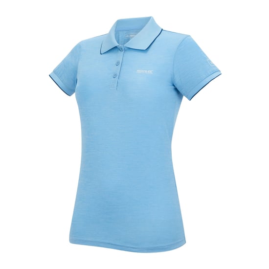 Regatta Kvinnor/Damer Remex II Polo Neck T-Shirt (Tvättad denim) - Image 3