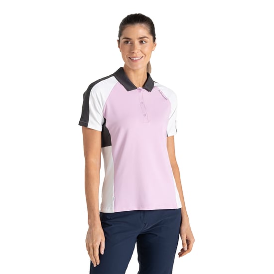 Craghoppers Womens/Ladies Hazelmere Nosilife Short-Sleeved Golf Polo Shirt (Orchid/White) - Image 3