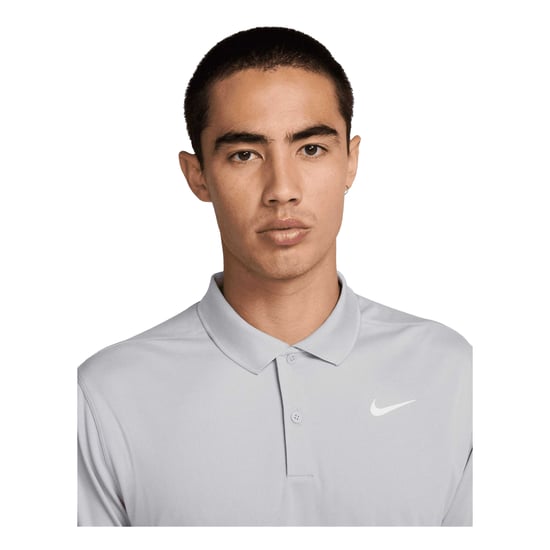 Nike Mens Victory Solid Polo Shirt (Wolf Grey/White) - Image 3