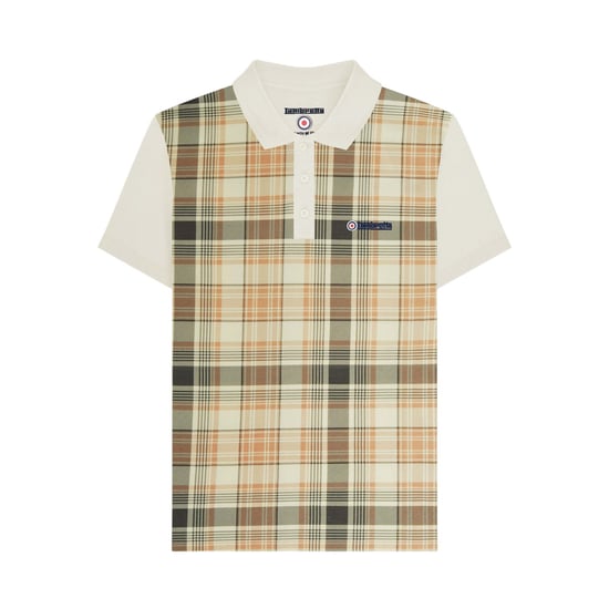 Lambretta Heren Klassiek Geruit Polo Shirt (Tofu) - Image 1
