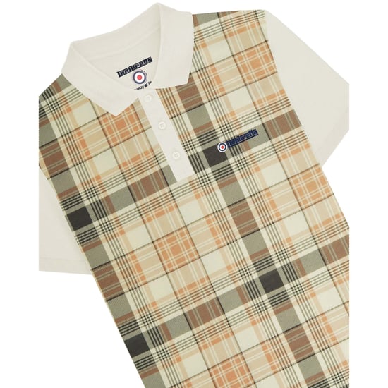 Lambretta Heren Klassiek Geruit Polo Shirt (Tofu) - Image 3