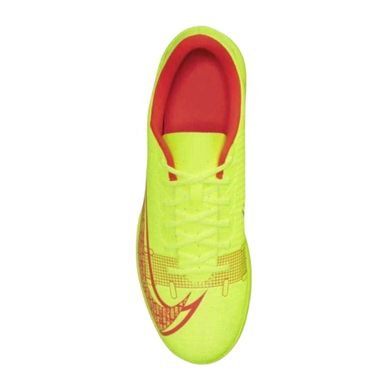 Nike Mens Mercurial Vapour 14 Club Indoor Football Shoes (Volt/Bright Crimson) - Image 2