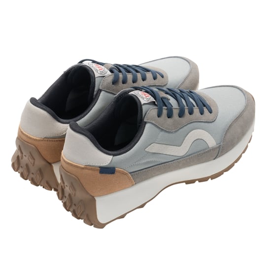 Regatta Heren Marine Heritage II Suede Trainers (Grijs/Denim) - Image 2