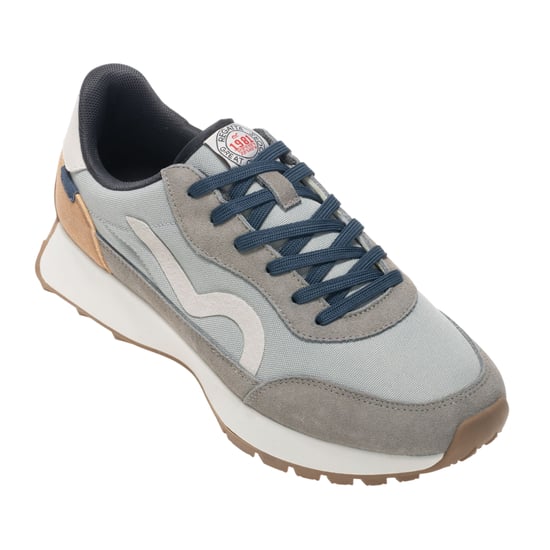 Regatta Heren Marine Heritage II Suede Trainers (Grijs/Denim) - Image 4