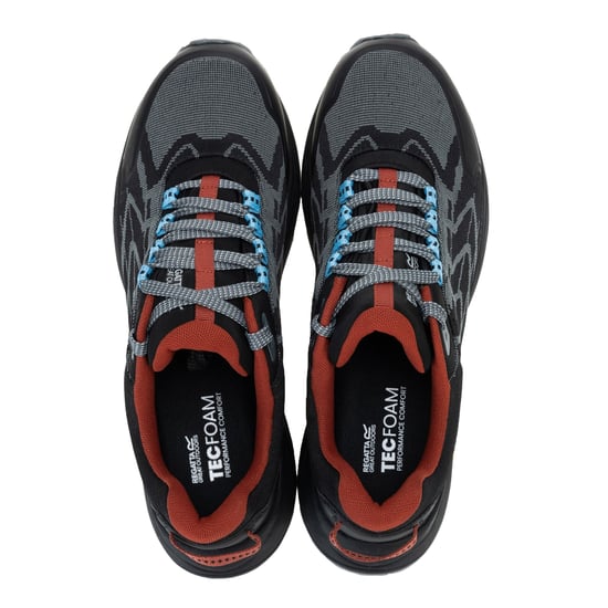 Regatta Mens Cruize Logo Shoes (Dark Storm/Brick) - Image 5