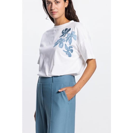 Jansen Amsterdam Riley shirt co184 flower aquamarijn - Image 5