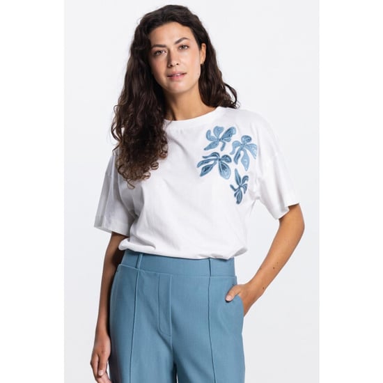 Jansen Amsterdam Riley shirt co184 flower aquamarijn - Image 6