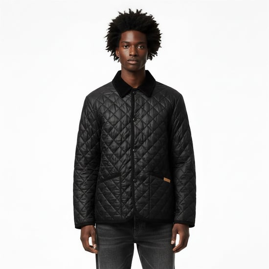 Men's Criminal Damage Player Jacket in Black - Image 3