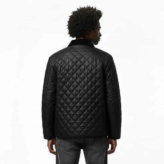 Men's Criminal Damage Player Jacket in Black - Image 4