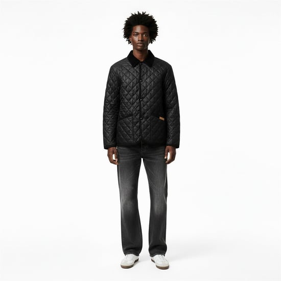 Men's Criminal Damage Player Jacket in Black - Image 5