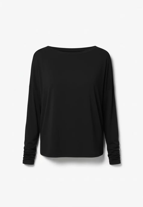 Viscose Oversize Longsleeve ZWART - Image 1