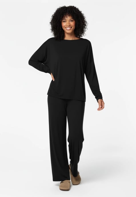 Viscose Oversize Longsleeve ZWART - Image 3