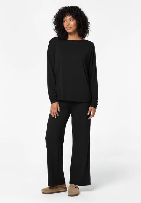 Viscose Oversize Longsleeve ZWART - Image 4