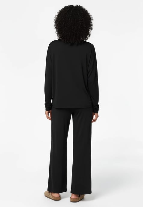 Viscose Oversize Longsleeve ZWART - Image 6