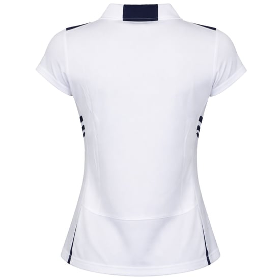 Mizuno Wom Hex Rect Womens White Polo Shirt - Image 3