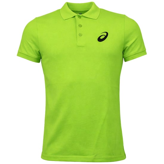 Asics Logo Mens Green Polo Shirt - Image 1