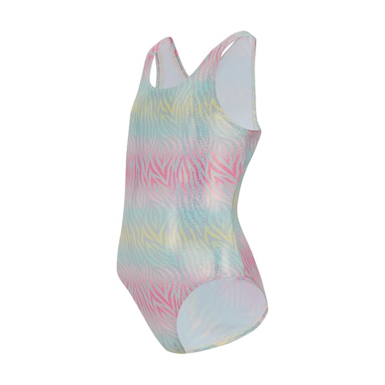 Regatta Girls Katrisse Zebra Print Metallic Baddräkt i ett stycke (Ombre) - Image 3