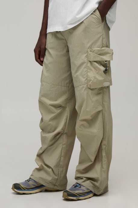 Baggy Fit Cargo Utility Track Pants - Image 1