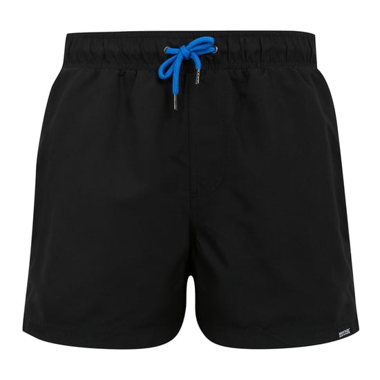 Regatta Mens Mawson II Swim Shorts (Black/Sonic Blue) - Image 1