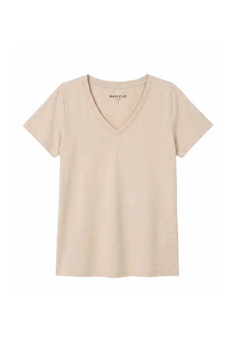 V-neck Premium T-shirt BEIGE - Image 1