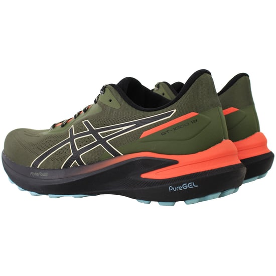 Asics GT-1000 13 TR Mens Dark Green Running Shoes - Image 3