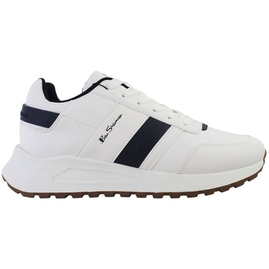 Ben Sherman Jackman Retro Mens White Trainers - Image 1
